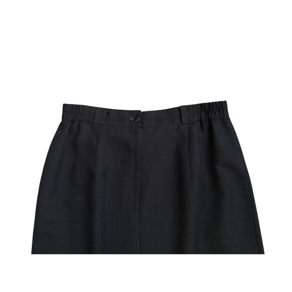 KATHIE LEE Womens Size 16 Vintage Black Back Zip Side Elastic Pleated Skirt - Picture 3 of 6